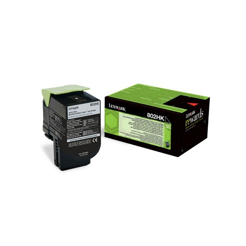 Lexmark oryginalny toner 80C2HKE, black, 4000s, Lexmark CX410, 510, O - 1