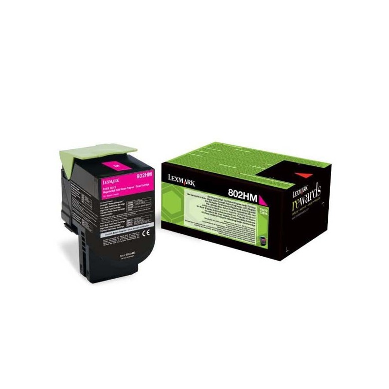 Lexmark oryginalny toner 80C2HM0, magenta, 3000s, return, Lexmark CX410, 510, O - 1