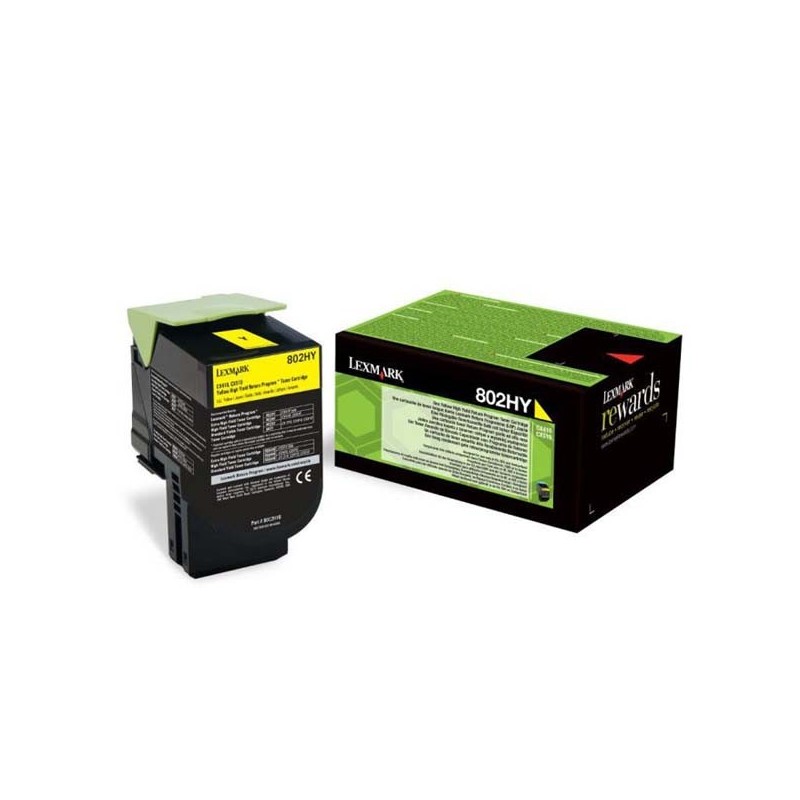 Lexmark oryginalny toner 80C2HY0, yellow, 3000s, return, Lexmark CX410, 510, O - 1