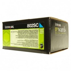 Lexmark oryginalny toner 80C2SC0, cyan, 2000s, return, Lexmark CX310dn, CX310n, CX410de, CX410, O - 1