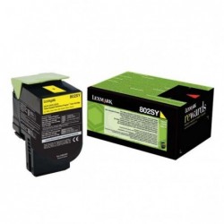 Lexmark oryginalny toner 80C2SY0, yellow, 2000s, return, Lexmark CX310dn, CX310n, CX410de, CX410, O - 1