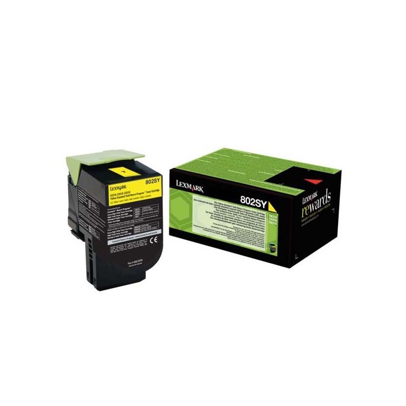 Lexmark oryginalny toner 80C2SY0, yellow, 2000s, return, Lexmark CX310dn, CX310n, CX410de, CX410, O - 1