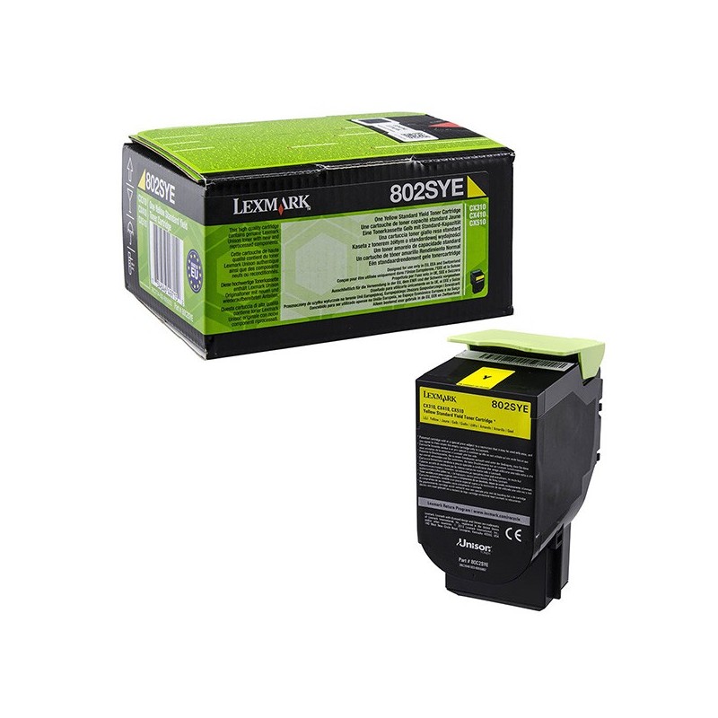 Lexmark oryginalny toner 80C2SYE, yellow, 2000s, Lexmark CX310dn, CX310n, CX410de, CX410, O - 1