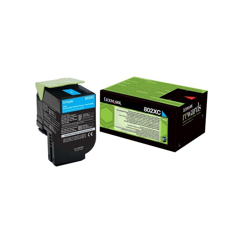 Lexmark oryginalny toner 80C2XC0, cyan, 4000s, extra duża pojemność, return, Lexmark CX510de, CX510dhe, CX510dthe, O - 1