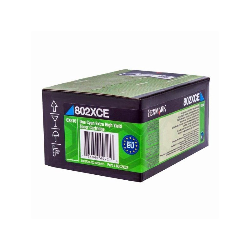 Lexmark oryginalny toner 80C2XCE, cyan, 4000s, Lexmark CX 510 de, 510 dhe, 510 dthe, O - 1