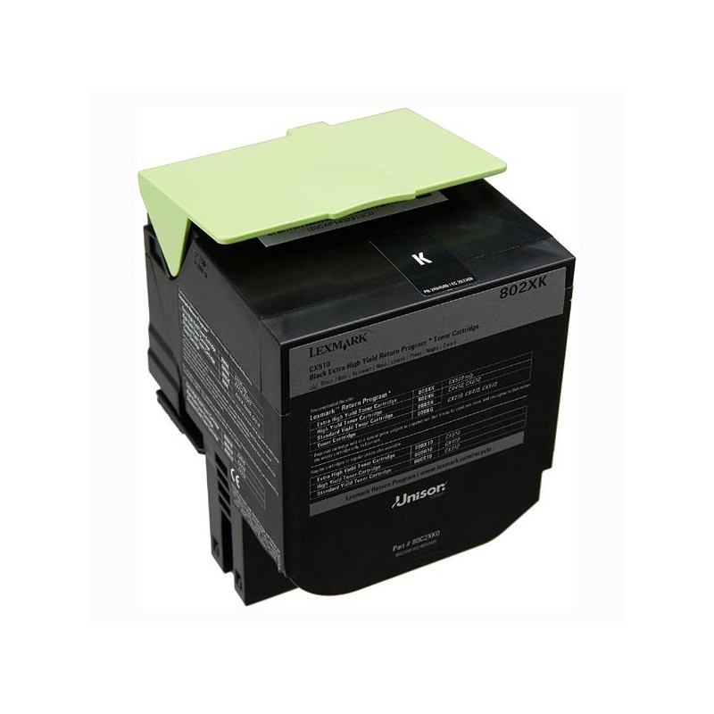 Lexmark oryginalny toner 80C2XK0, black, 8000s, extra duża pojemność, return, Lexmark CX510de, CX510dhe, CX510dthe, O - 1