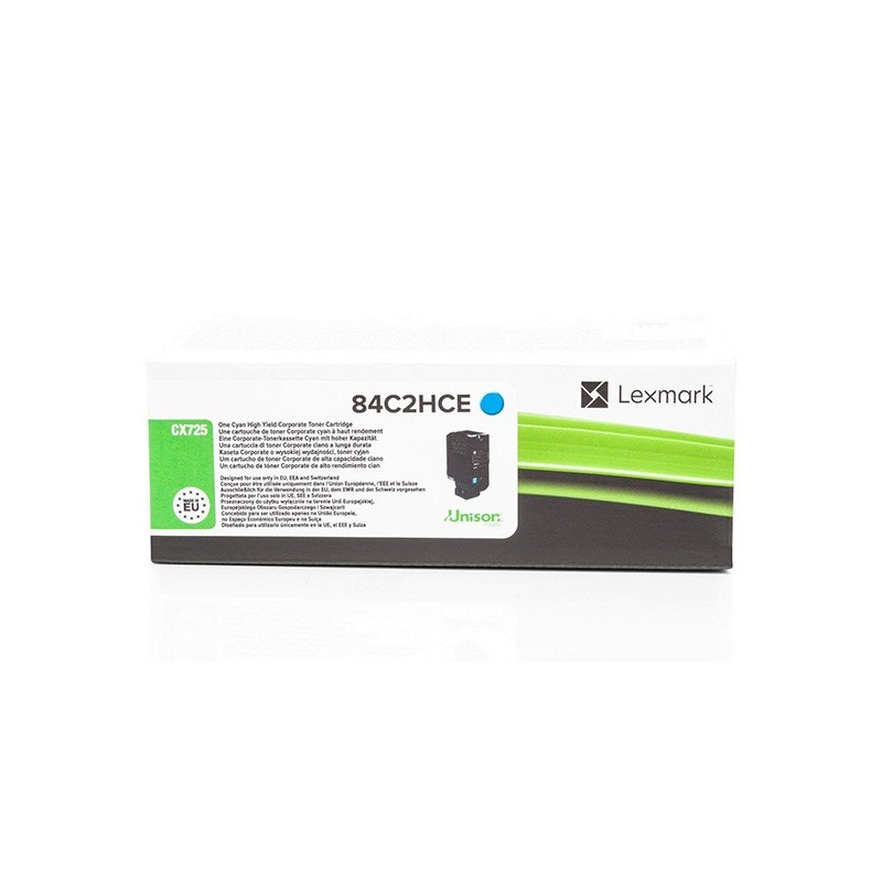 Lexmark oryginalny toner 84C2HCE, cyan, 16000s, high capacity, return, Lexmark CX725de,CX725dhe,CX725dthe, O - 1