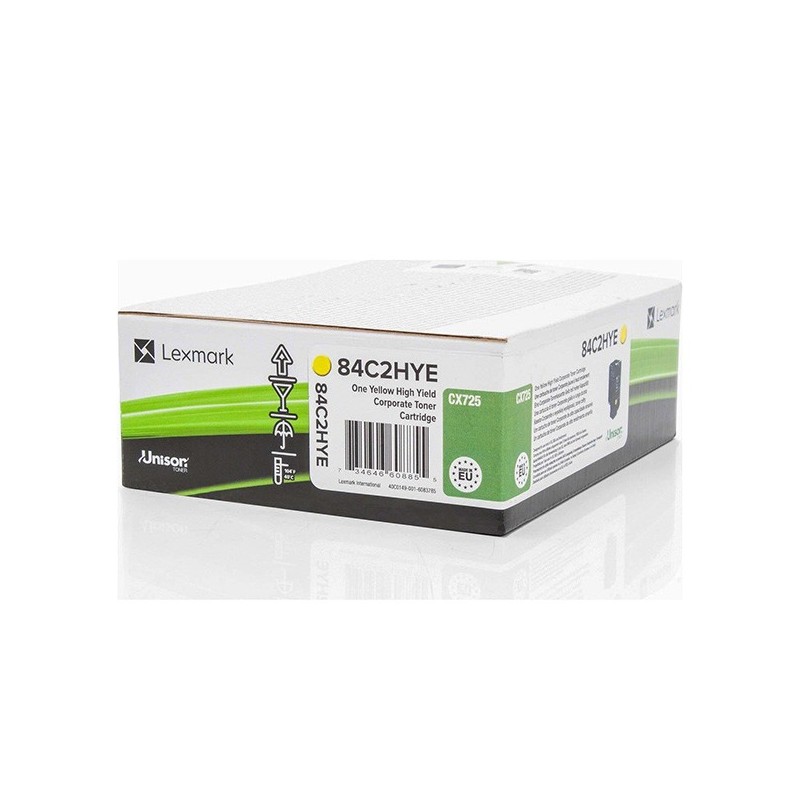 Lexmark oryginalny toner 84C2HYE, yellow, 16000s, high capacity, return, Lexmark CX725de,CX725dhe,CX725dthe, O - 1
