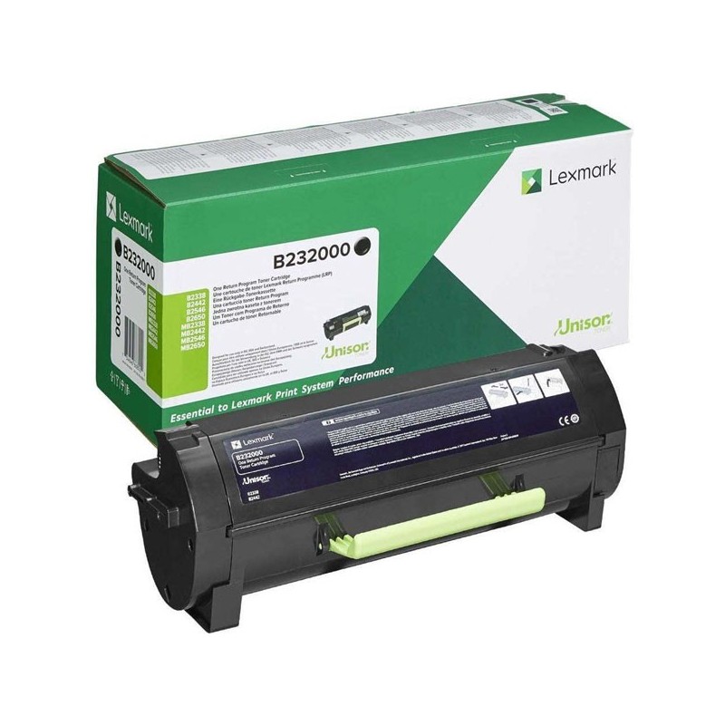 Lexmark oryginalny toner B232000, black, 3000s, return, Lexmark B2442, B2546, B2650, B2338, O - 1