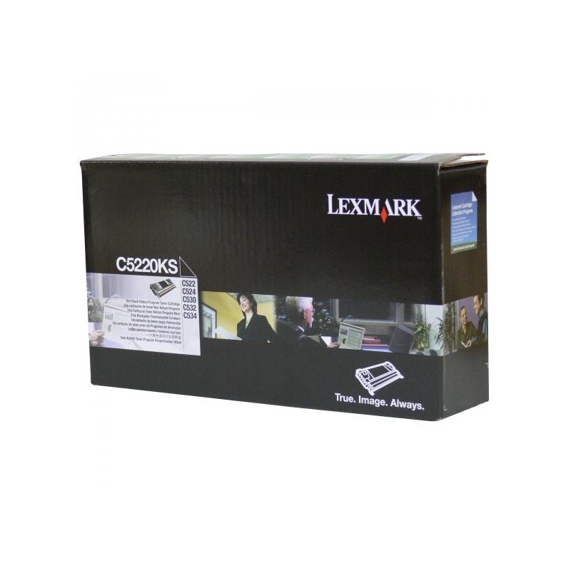 Lexmark oryginalny toner C5220KS, black, 4000s, return, Lexmark C522n, C524, O - 1