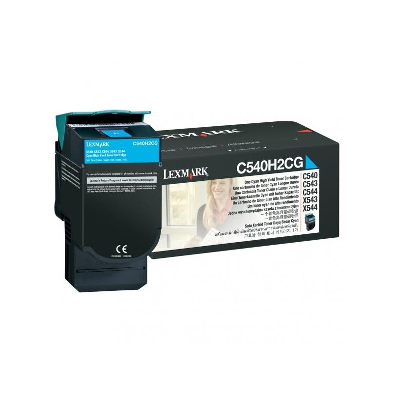 Lexmark oryginalny toner C540H2CG, cyan, 2000s, Lexmark C540, C543, C544, O - 1