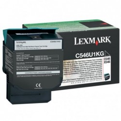 Lexmark oryginalny toner C546U1KG, black, 8000s, return, Lexmark C546, X546, O - 1