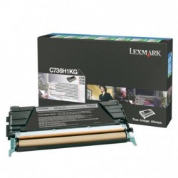 Lexmark oryginalny toner C736H1KG, black, 12000s, high capacity, return, Lexmark C736, X736, X738, O - 1