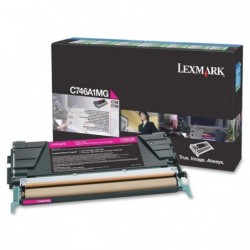 Lexmark oryginalny toner C746A1MG, magenta, 7000s, return, Lexmark C746DN, C746DTN, C746N, C748DE, C748DTE, C748E, O - 1