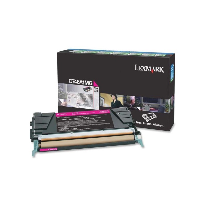 Lexmark oryginalny toner C746A1MG, magenta, 7000s, return, Lexmark C746DN, C746DTN, C746N, C748DE, C748DTE, C748E, O - 1
