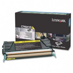 Lexmark oryginalny toner C746A1YG, yellow, 7000s, return, Lexmark C746DN, C746DTN, C746N, C748DE, C748DTE, C748E, O - 1