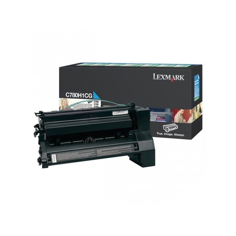 Lexmark oryginalny toner C780H1CG, cyan, 10000s, return, Lexmark C780, C782, O - 1