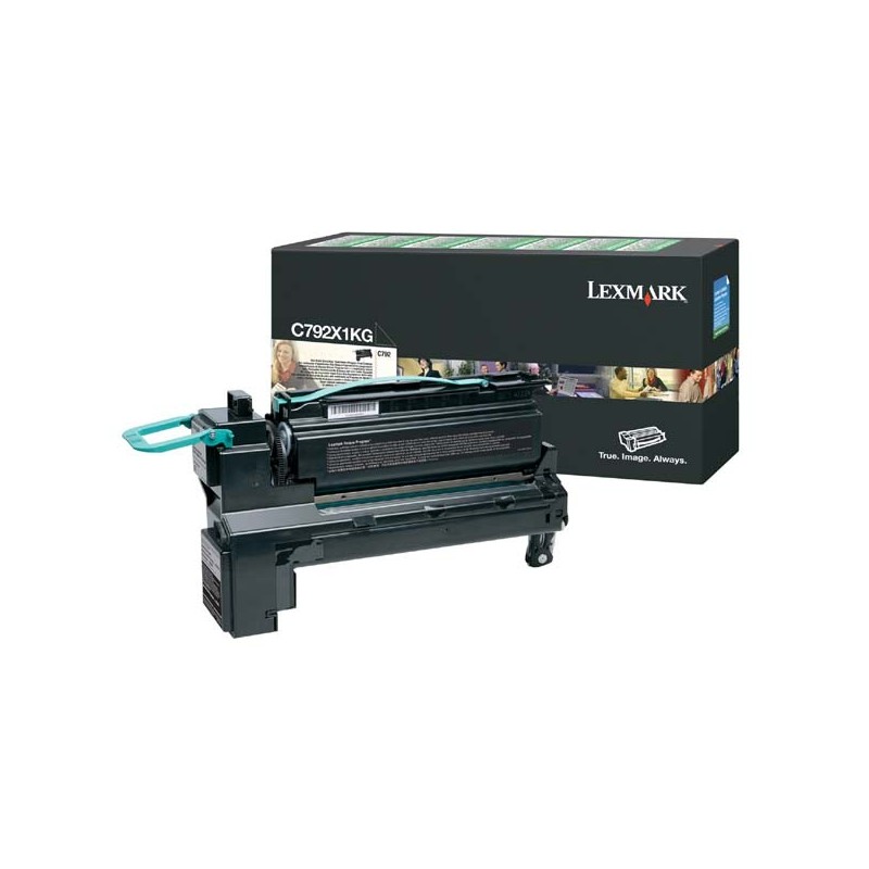Lexmark oryginalny toner C792X1KG, black, 20000s, extra duża pojemność, return, Lexmark C792de, C792e, C792dhe, C792dte, O - 1