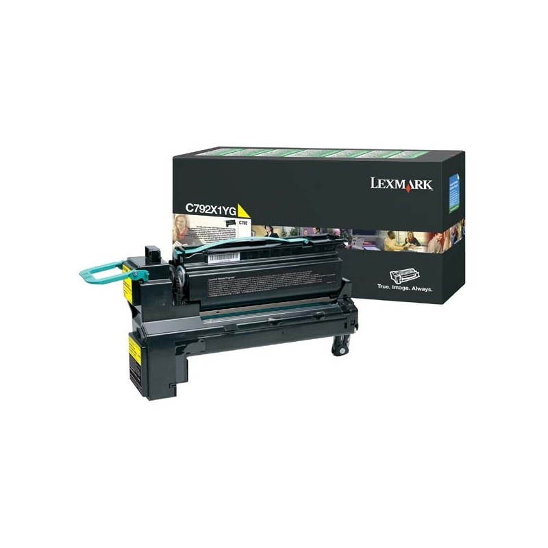 Lexmark oryginalny toner C792X1YG, yellow, 20000s, extra duża pojemność, return, Lexmark C792de, C792e, C792dhe, C792dte, O - 1