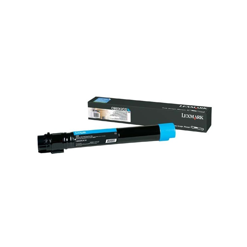 Lexmark oryginalny toner C950X2CG, cyan, 22000s, Lexmark C950, O - 1