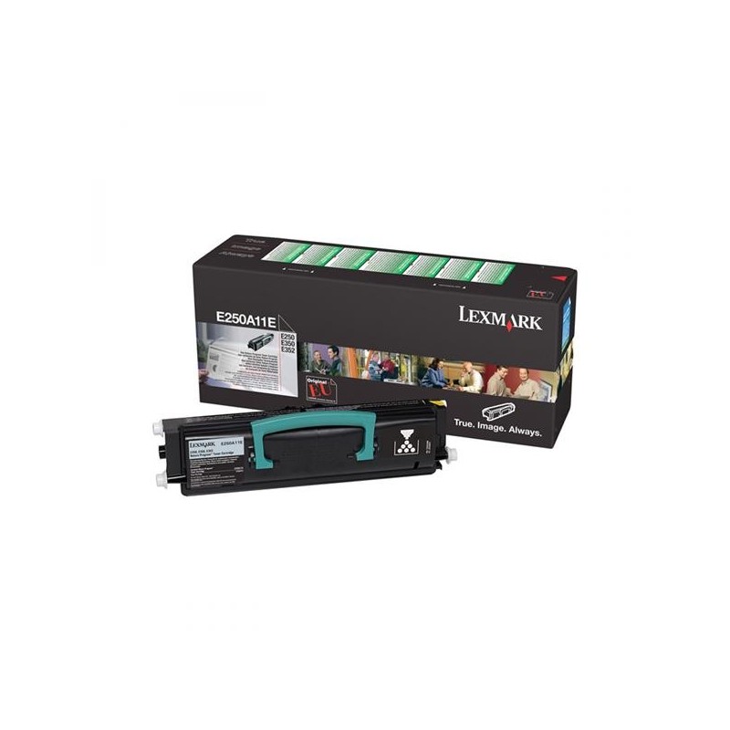 Lexmark oryginalny toner E250A11E, black, 3500s, return, Lexmark E250, E35x, O - 1