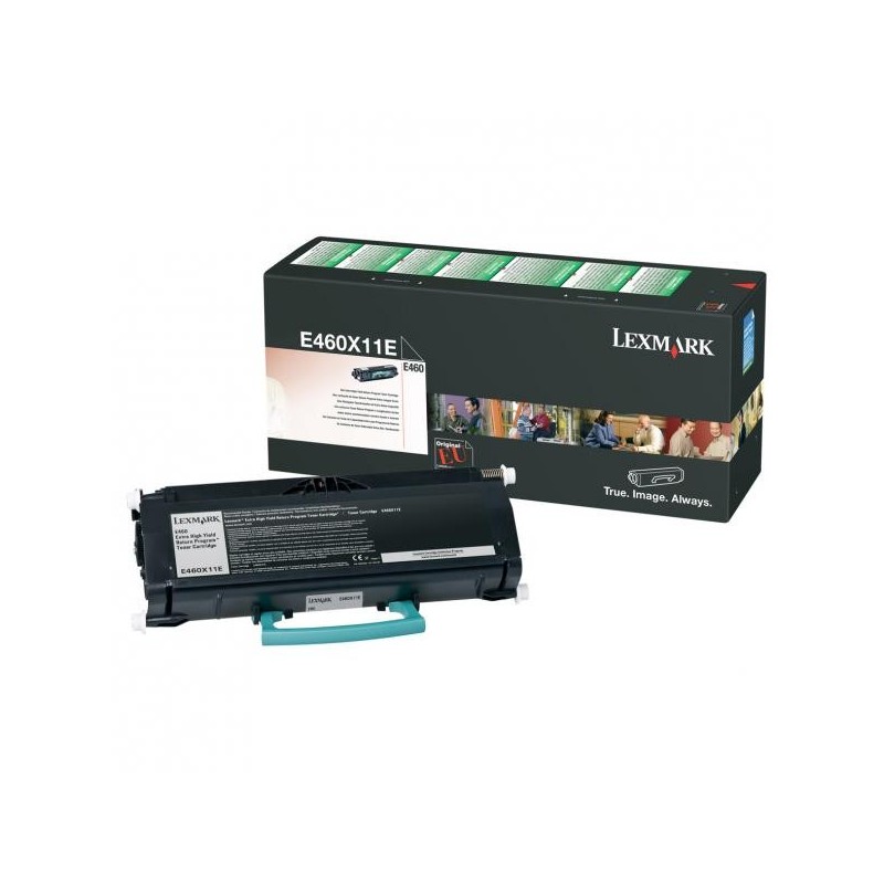 Lexmark oryginalny toner E460X11E, black, 15000s, extra duża pojemność, return, Lexmark E460DW, O - 1