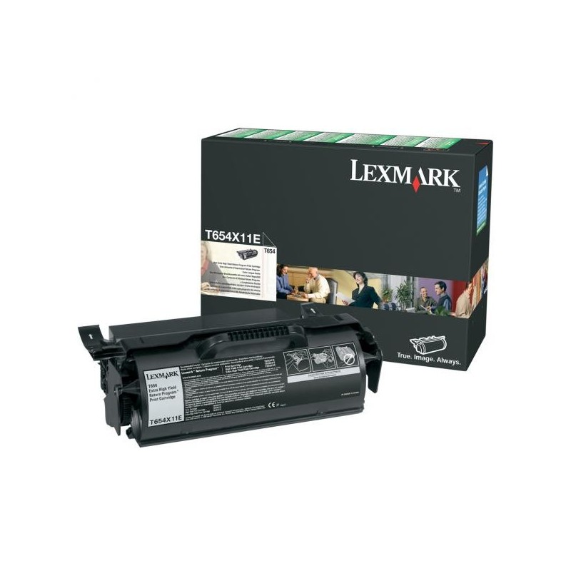 Lexmark oryginalny toner T654X11E, black, 36000s, high capacity, return, Lexmark T654, O - 1