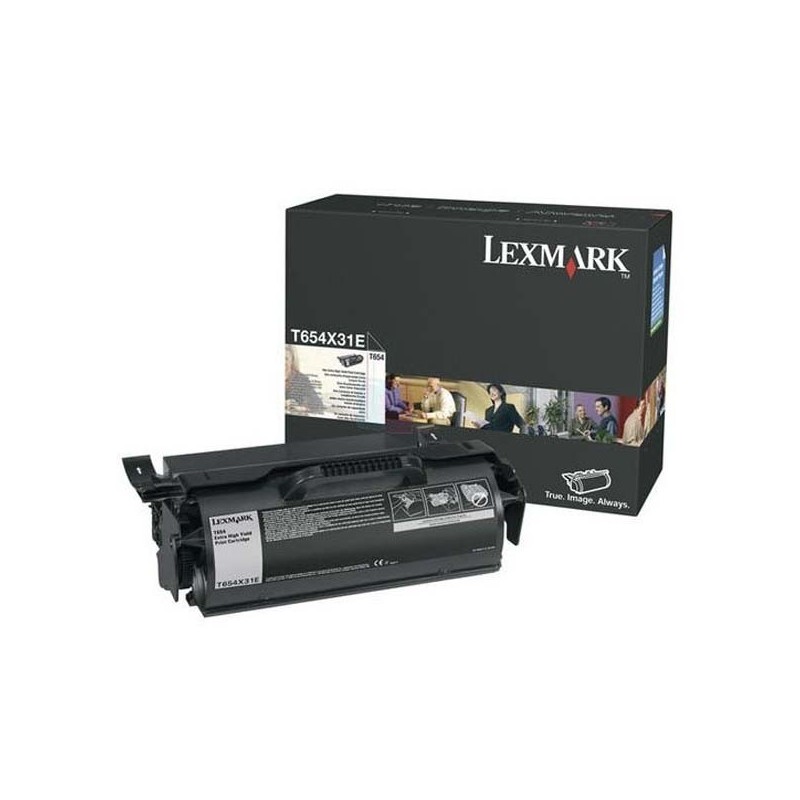 Lexmark oryginalny toner T654X31E, black, 36000s, kartridż korporacyjny, extra duża pojemność, Lexmark T654, O - 1