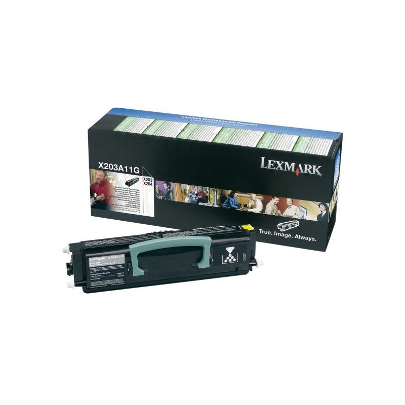 Lexmark oryginalny toner X203A11G, black, 2500s, return, Lexmark X203, X204, O - 1