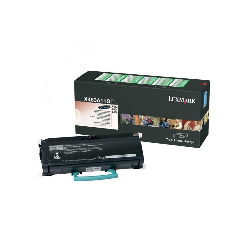 Lexmark oryginalny toner X463A11G, black, 3500s, return, Lexmark X463, O - 1