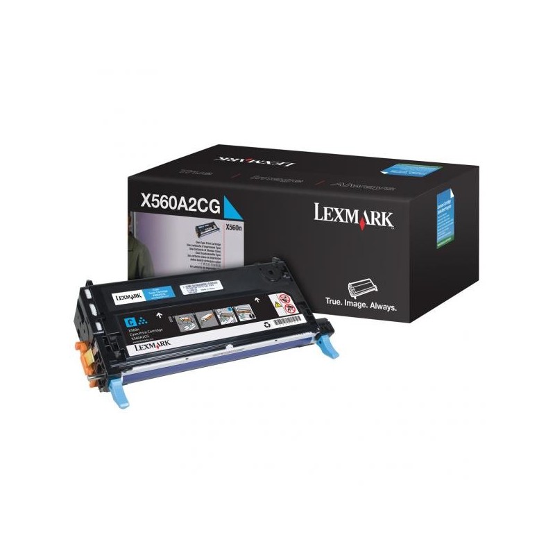Lexmark oryginalny toner X560A2CG, cyan, 4000s, Lexmark X560N, X560dn, O - 1