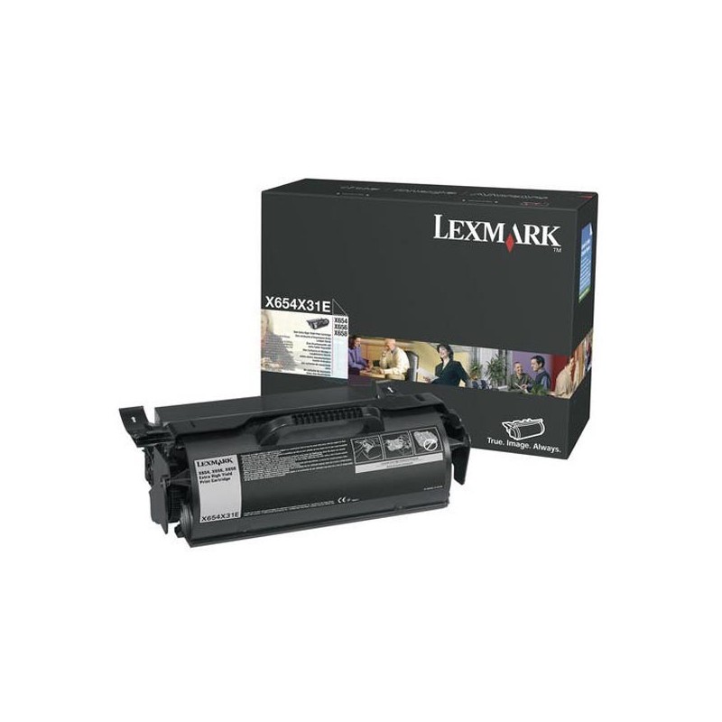 Lexmark oryginalny toner X654H31E, black, 36000s, Lexmark X654,656,X658, O - 1