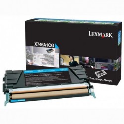 Lexmark oryginalny toner X746A1CG, cyan, 7000s, return, Lexmark X746DE, X748DE, X748DTE, O - 1