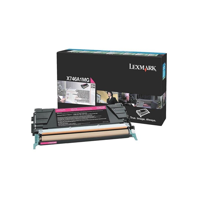 Lexmark oryginalny toner X746A1MG, magenta, 7000s, return, Lexmark X746DE, X748DE, X748DTE, O - 1