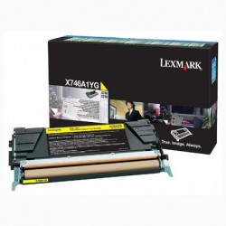 Lexmark oryginalny toner X746A1YG, yellow, 7000s, return, Lexmark X746DE, X748DE, X748DTE, O - 1