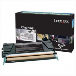Lexmark oryginalny toner X746H1KG, black, 12000s, high capacity, return, Lexmark X746DE, X748DE, X748DTE, O - 1