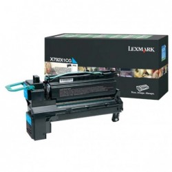 Lexmark oryginalny toner X792X1CG, cyan, 20000s, return, Lexmark X792 serie, O - 1