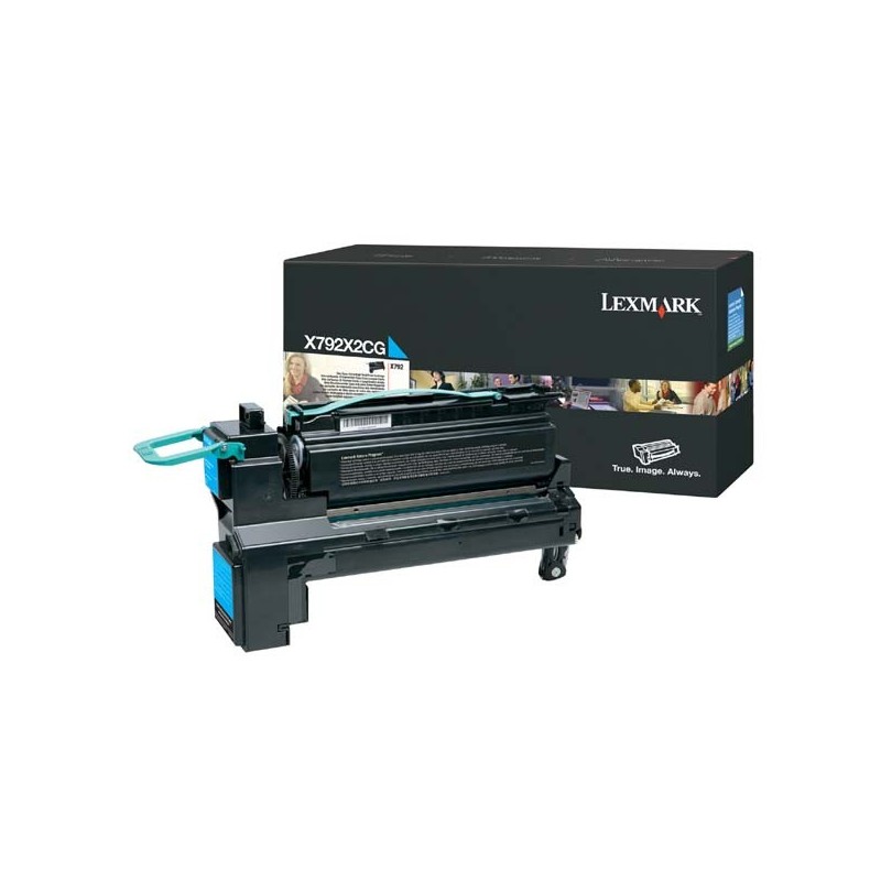 Lexmark oryginalny toner X792X2CG, cyan, 20000s, extra duża pojemność, Lexmark X792, X792de, X792dte, X792dtfe, X792dtme,, O - 1
