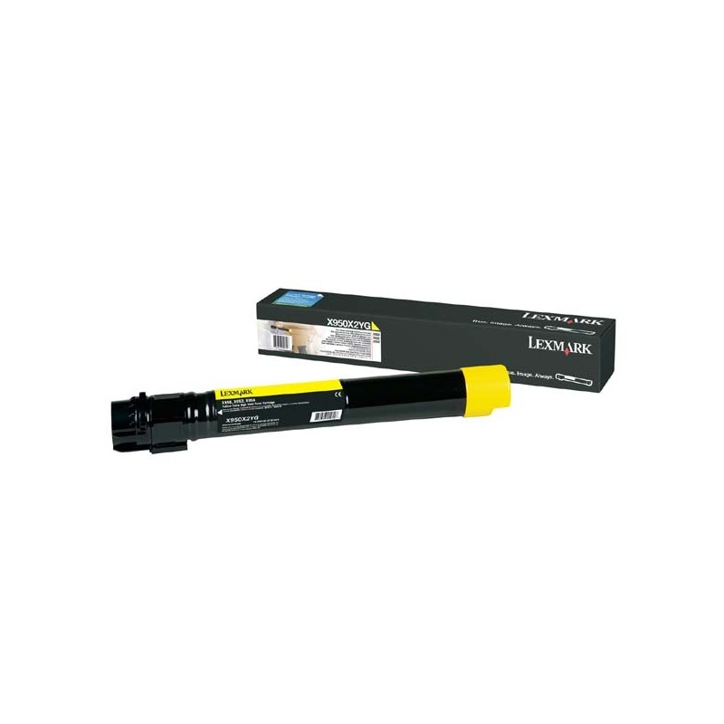 Lexmark oryginalny toner X950X2YG, yellow, 24000s, extra duża pojemność, Lexmark X950, X952, X954, O - 1