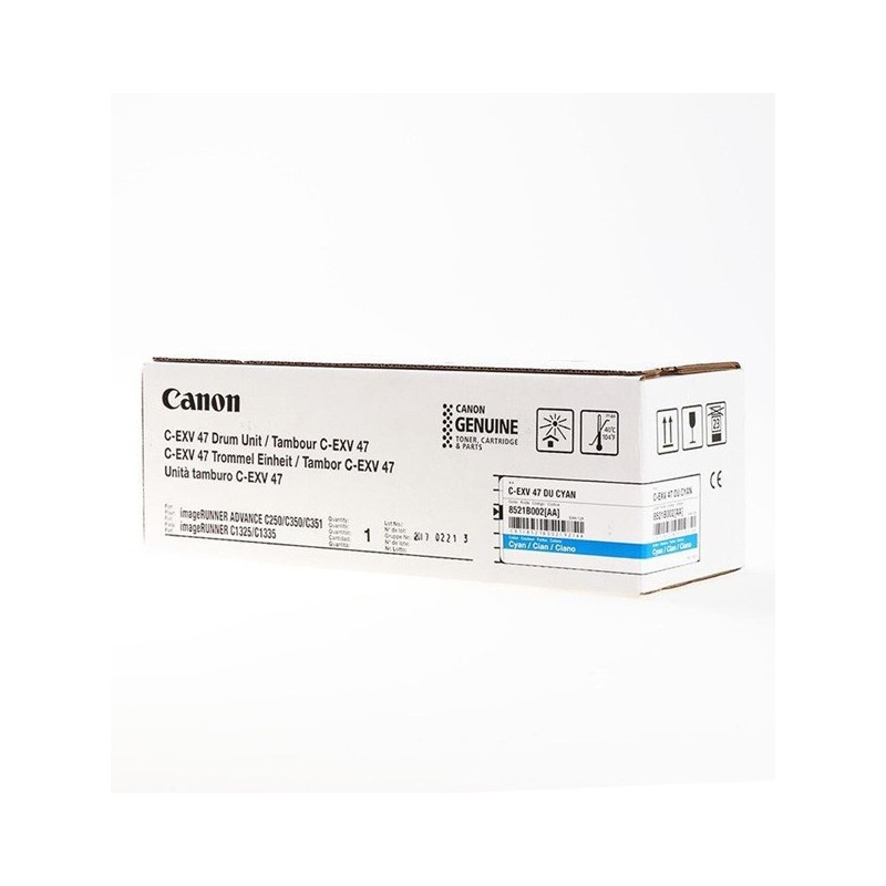 Canon oryginalny bęben CEXV 47, cyan, 8521B002, 33000s, Canon IRA C250,255,350,351,355,IR-C250,255,350,351,355 - 1