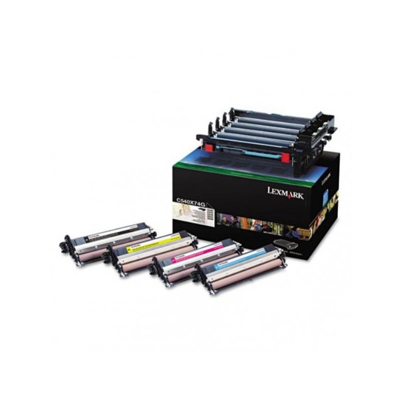 Lexmark oryginalny bęben C540X74G, black/color, 30000s, unit + CMYK developer, Lexmark C543, C544, X543, X544 - 1