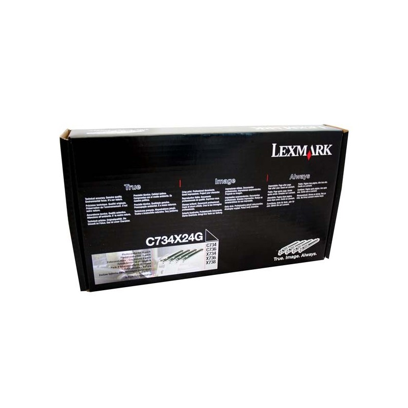 Lexmark oryginalny bęben C734X24G, CMYK, 80000 (4x20000)s, 4 ksks, Lexmark C734, C736, X734, X736, X738 - 1