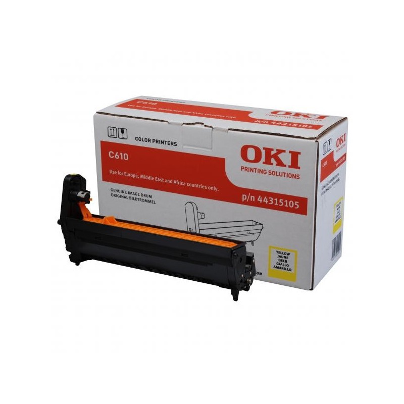 OKI oryginalny bęben 44315105, yellow, 20000s, OKI C610 - 1