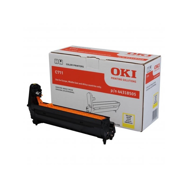 OKI oryginalny bęben 44318505, yellow, 20000s, OKI C711 - 1