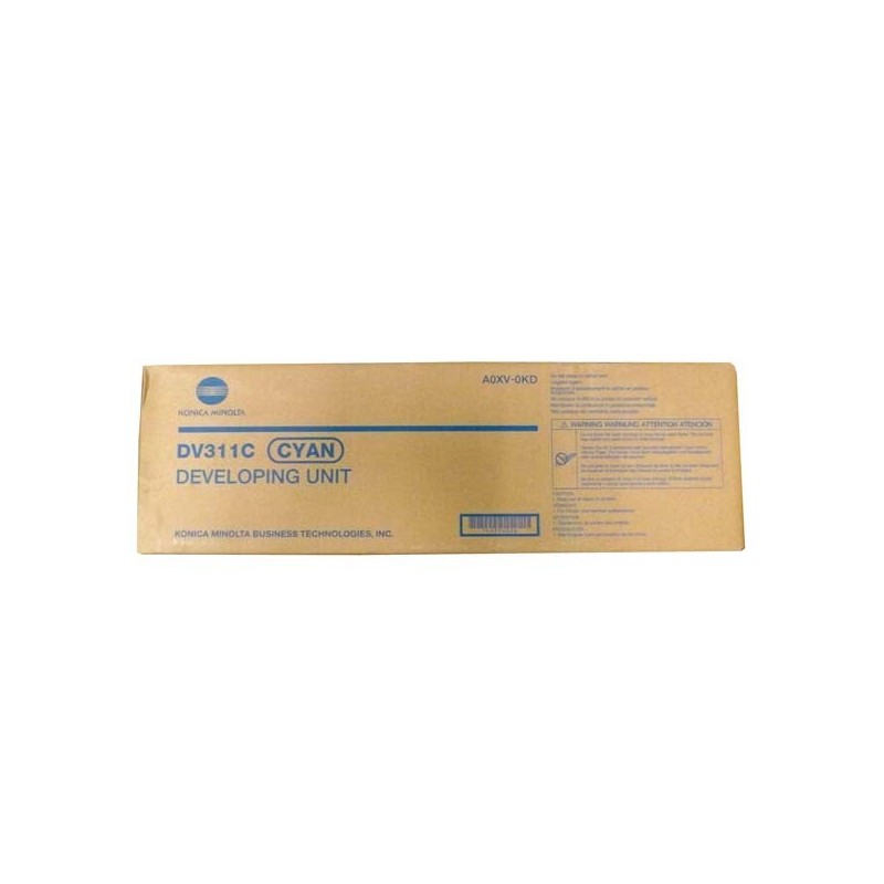 Konica Minolta oryginalny developer A0XV0KD, DV-311C, cyan, 115000s, Konica Minolta bizhub c220/c280/c360 - 1