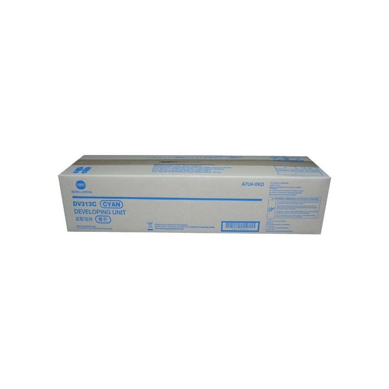 Konica Minolta oryginalny developer A7U40KD, DV-313C, cyan, 600000s, Konica Minolta Bizhub C258, C308, C368 - 1