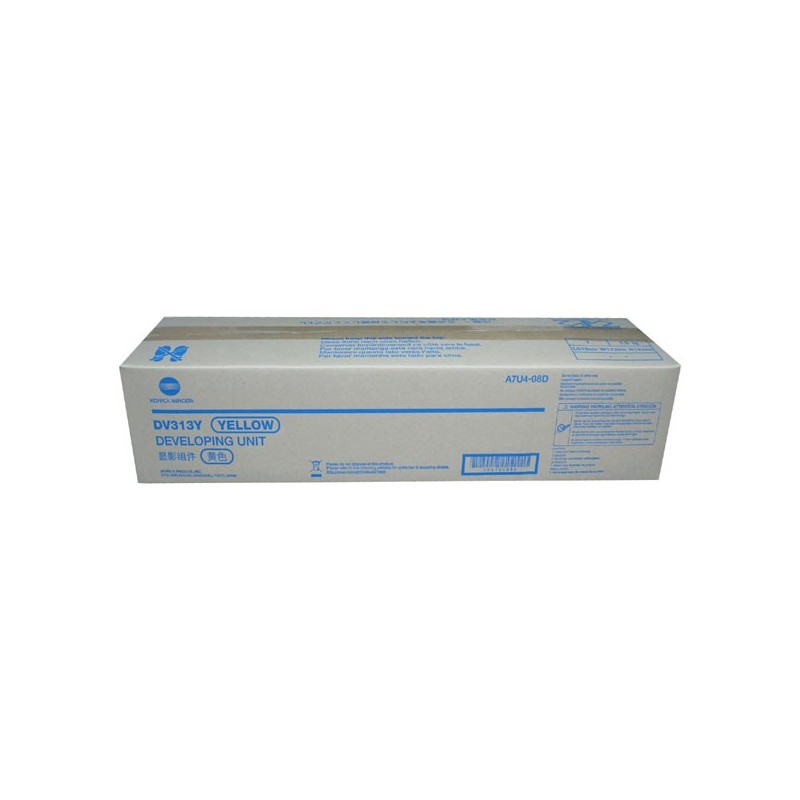 Konica Minolta oryginalny developer A7U408D, DV-313Y, yellow, 600000s, Konica Minolta Bizhub C258, C308, C368 - 1