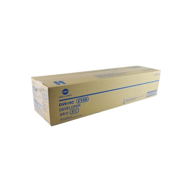 Konica Minolta oryginalny developer A9C80KD, DV-619C, cyan, 600000s, Konica Minolta Bizhub C458, C558, C658 - 1