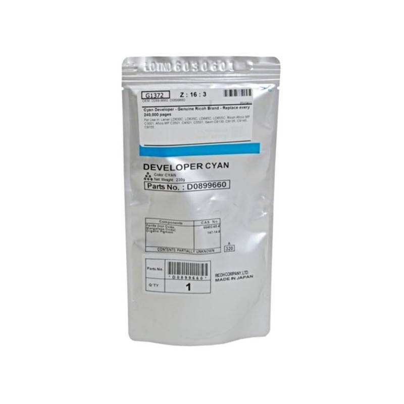 Ricoh oryginalny developer D0899660, cyan, 240000s, Ricoh Aficio MPC 3001, 3501, 4501, 5501 - 1
