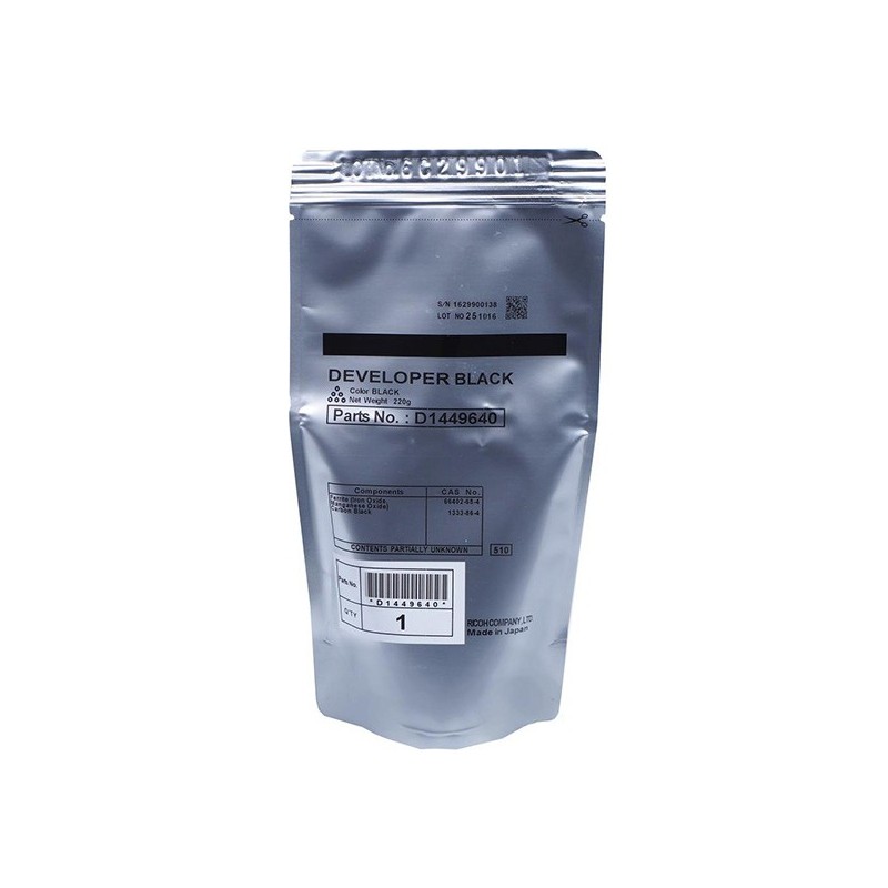 Ricoh oryginalny developer D1449640, black, 300000s, Ricoh Aficio MP C3002, C3502, C4502, C4502A, C5502A - 1